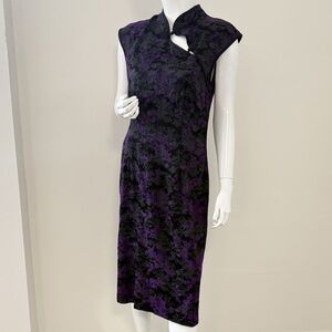 Vintage 90s Y2K Morbid Threads Hot Topic Brand Purple & Black Kimono Style Dress